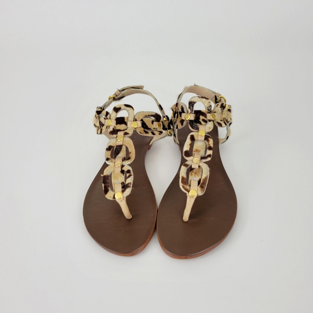 DULCE Tan/ Brown Handmade Straps Sandals Size 6